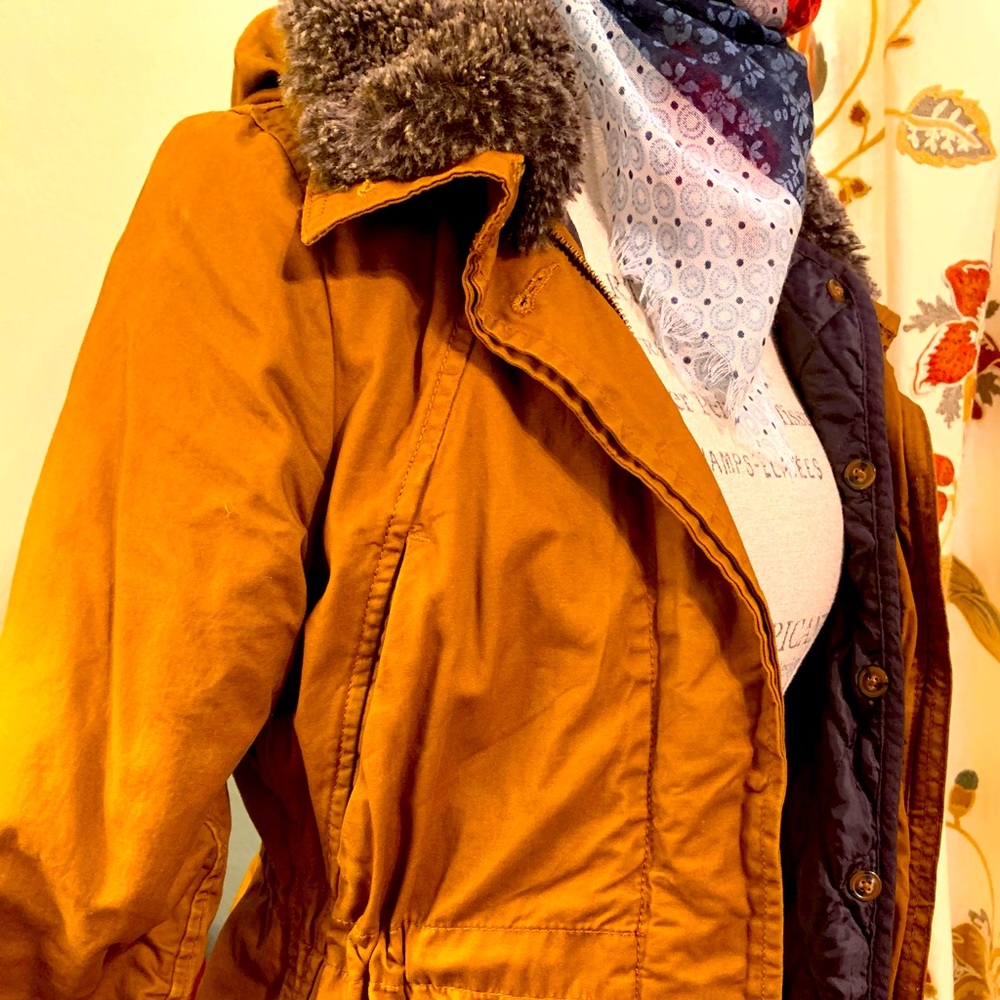 H&M light brown winter utility jacket